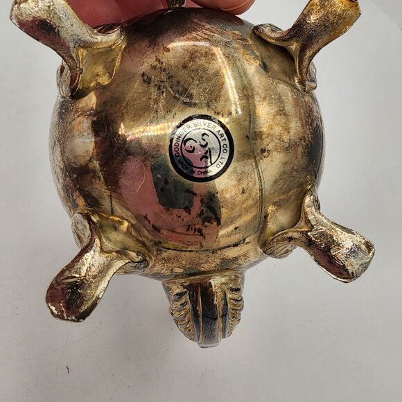 Vintage Gorham Silver Plate Footed Teapot Creamer With Hinged Lid, Ornate Handle - Picture 5 of 10